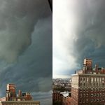 A possible tornado rotating in Brooklyn yesterday